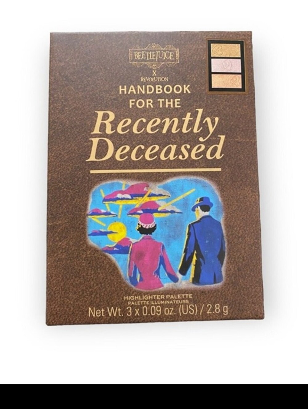 🧚‍♀️Revolution x Beetlejuice RARE Recently Deceased Highlighter Palette NWT
